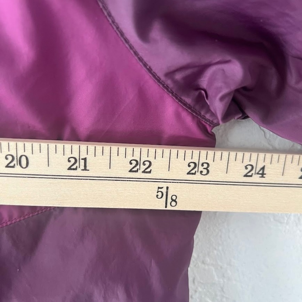 Columbia Womens Purple Fleece Lined Hooded Windbreaker Jacket XL‎ Magenta - Picture 6 of 8
